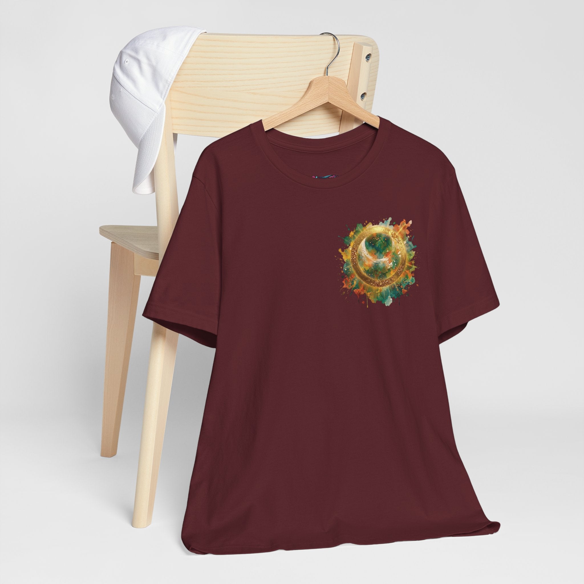 Angel Wings Watercolor Tee — Halo Front & Wing Back