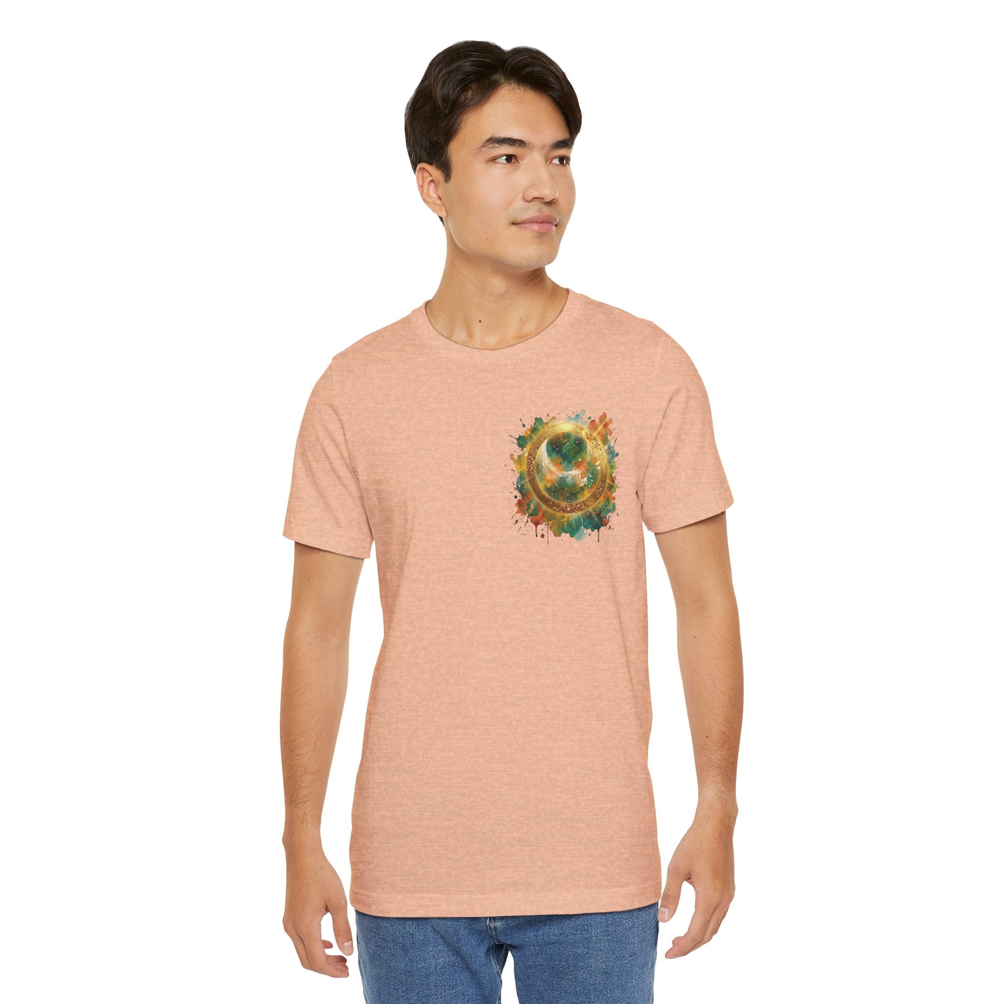 Angel Wings Watercolor Tee — Halo Front & Wing Back