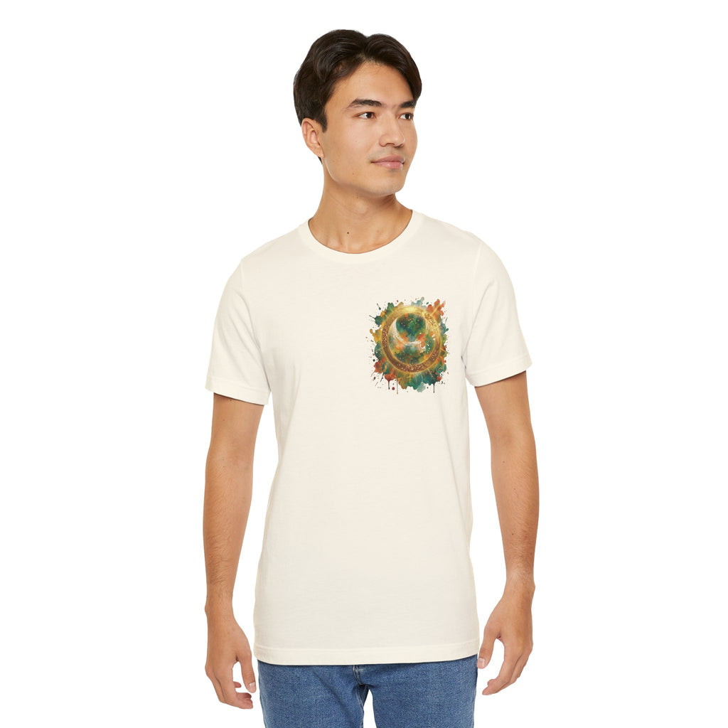 Angel Wings Watercolor Tee — Halo Front & Wing Back
