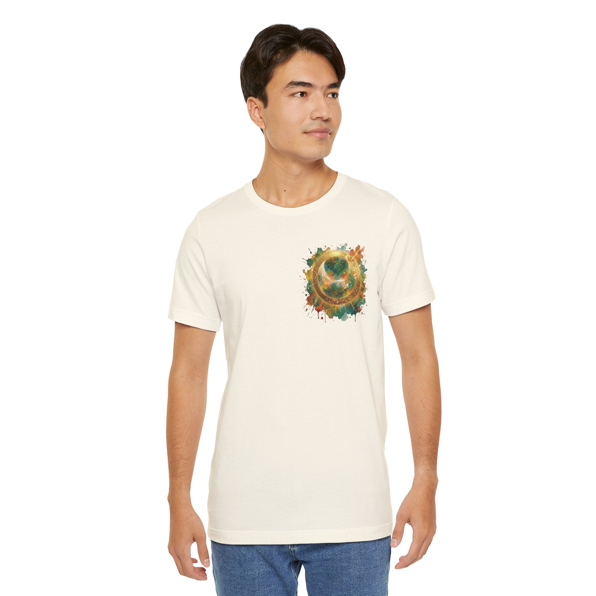 Angel Wings Watercolor Tee — Halo Front & Wing Back