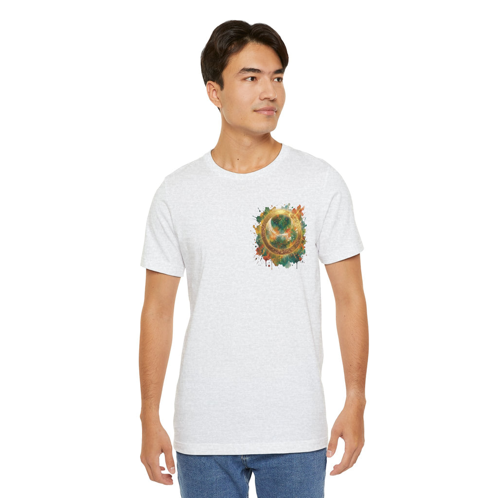 Angel Wings Watercolor Tee — Halo Front & Wing Back