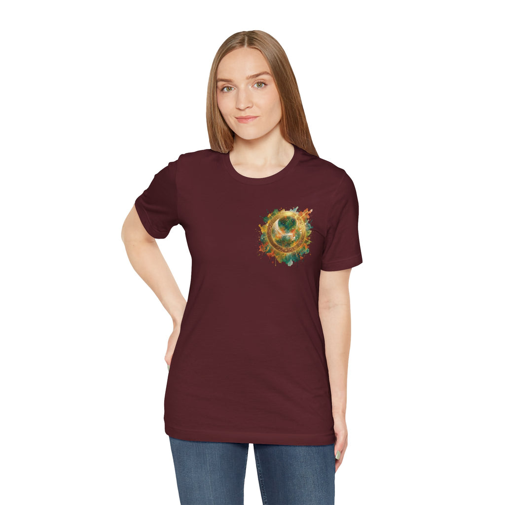 Angel Wings Watercolor Tee — Halo Front & Wing Back