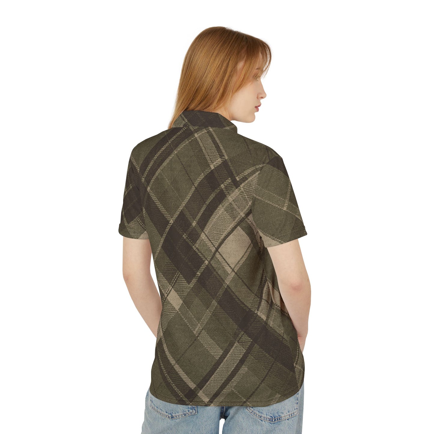 Modern Classic Flannel-Style Polo Shirt
